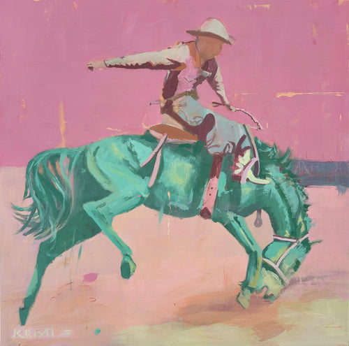 Ranch Hand, Mulberry - 24 x 24”