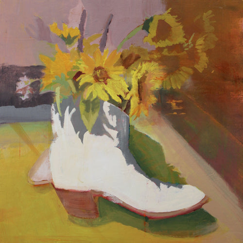 Flowers to Boot I - 20 x 20