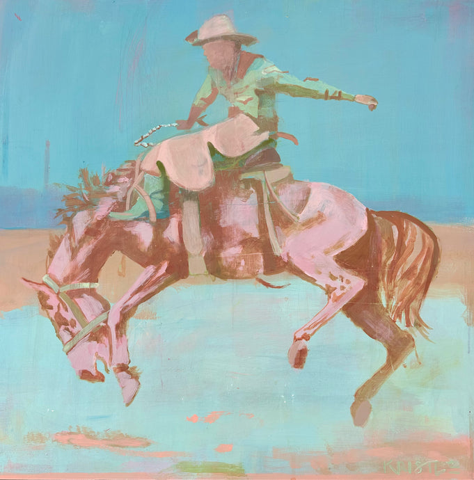 Ranch Hand, Azure - 24 x 24”