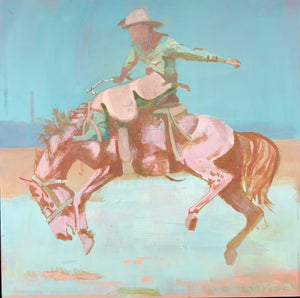 Ranch Hand, Azure - 24 x 24”