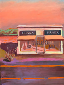 Prada Marfa at Sunset, 22 x 30"